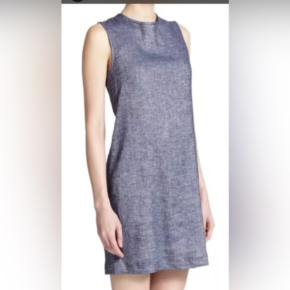 Theory gray lAdraya stlinen sleeveless sheath dress  size 10 - Picture 1 of 5